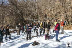Gruppo escursione su neve